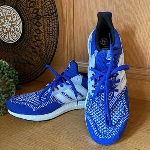 Adidas UltraBoost Lucid Blue Marble White Mens Running Shoes